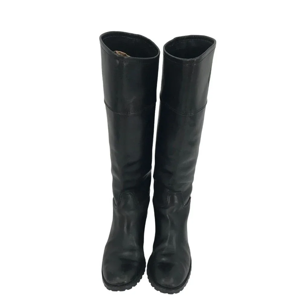 Tory Burch Boots Womens Size 6.5‎ Black Riding Equestrian Tall